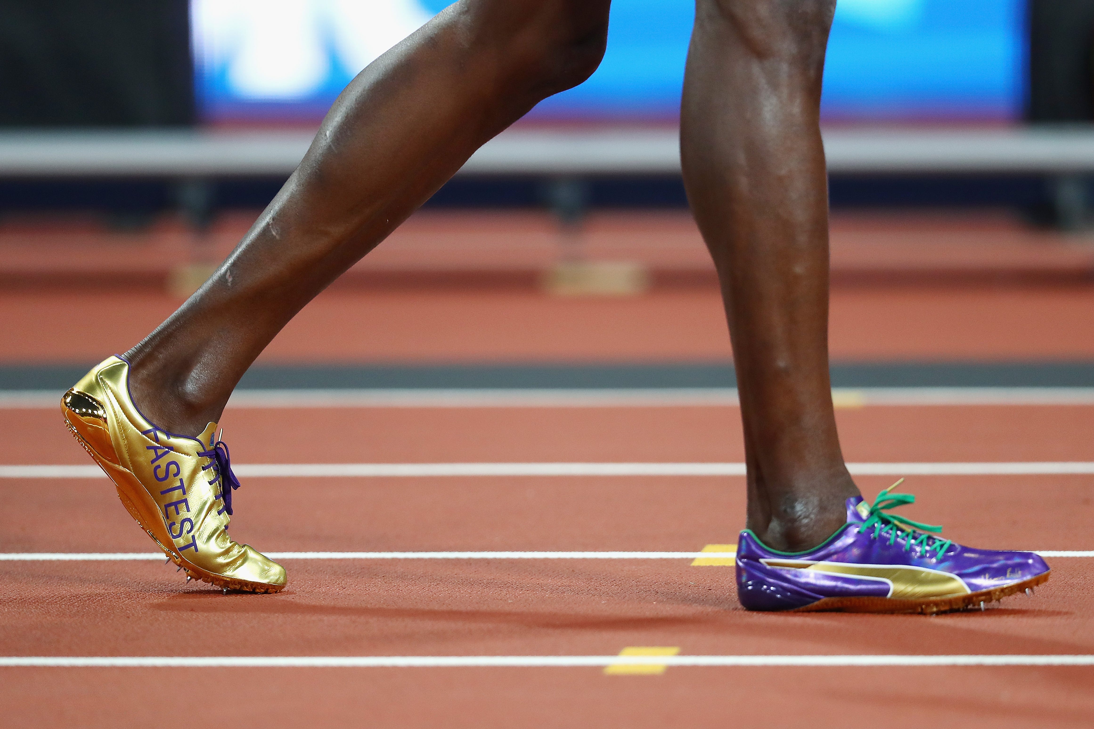 Usain Bolt has perfect shoes for last 